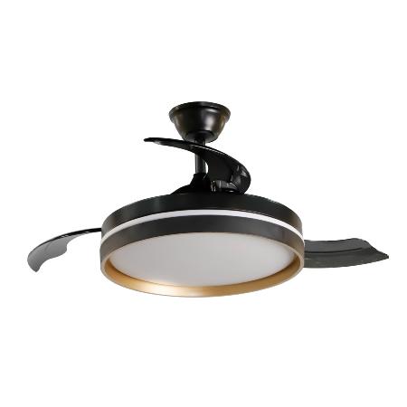 Ventilador Mandarin Fabrilamp Negro Oro - Motor DC Ø108cm
