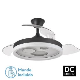 Ventilador Turia Negro Fabrilamp - Motor DC Ø107cm