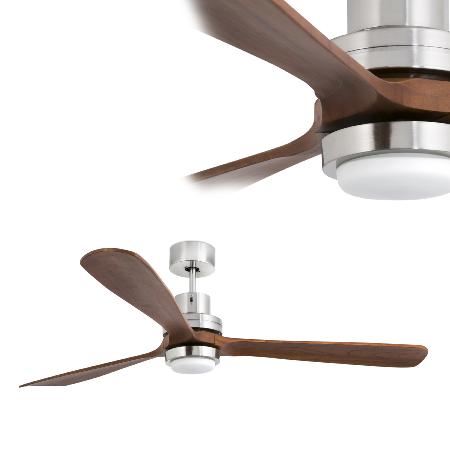 Ventilador Lantau G FARO aspa nogal luz LED 168cm. Ø