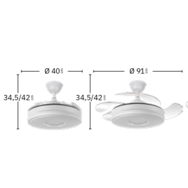 Ventilador Dani Mini Fabrilamp Marrón - Motor DC Ø40-91cm