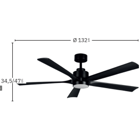 Ventilador Cairo Blanco Haya Fabrilamp - Motor DC Ø132cm