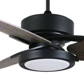 Ventilador Cross Negro Envejecido Fabrilamp - Motor DC Ø132cm