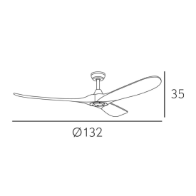 Ventilador Marin Niquel Roble Fabrilamp - Motor DC Ø152cm