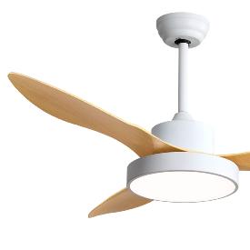 Ventilador Hayate Blanco haya Fabrilamp - Motor DC, luz LED Ø120cm