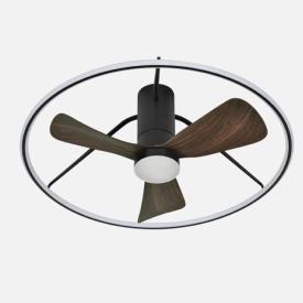 Ventilador Oporto Negro Fabrilamp - Motor DC Ø84cm