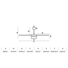 Ventilador ICE FARO LED con Altavoz 132cm.Ø