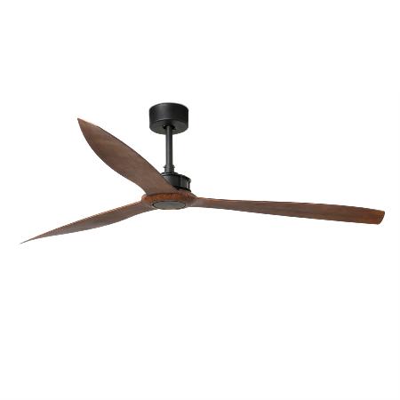 Ventilador Just Fan negro madera FARO. 178cm Ø