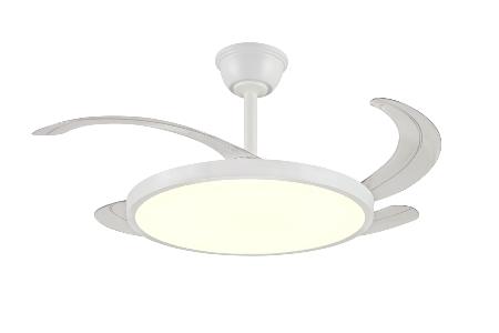 Ventilador Retractil Melody-L Blanco P&B - Motor DC. 48-108cmØ.