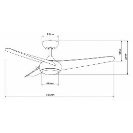 Ventilador de techo Lighted Tamesis Blanco LED Ø131cm