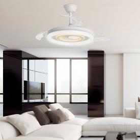 Ventilador retractil ALEMAR Bribon Blanco Luz LED Ø48-106 cm