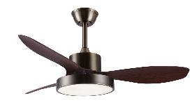 Ventilador Celeste XL Cuero satinado - Motor DC. Luz LED. 120cmØ.