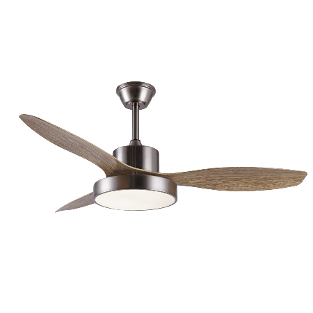 Ventilador Celeste XL Niquel satinado - Motor DC. Luz LED. 120cmØ.