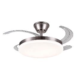 Ventilador Retractil Chloe-S Niquel P&B - Motor DC. 40-92cmØ.