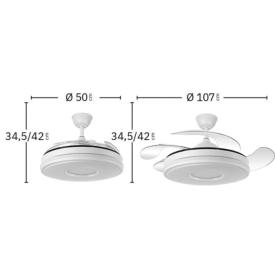 Ventilador Dani Fabrilamp Marron - Motor DC Ø107cm