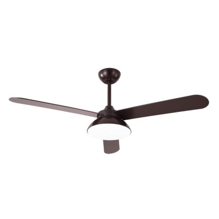 Ventilador Umi Marron Fabrilamp - Motor DC, luz LED Ø132cm