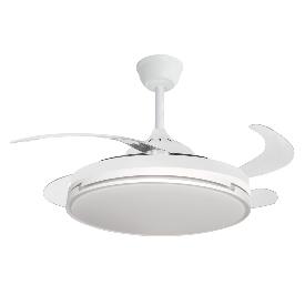 Ventilador Papiro Blanco Fabrilamp - Motor DC Ø48-107cm