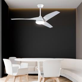 Ventilador de techo ALEMAR Papua Blanco Luz LED Ø132 cm