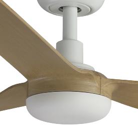 Ventilador PUNT M FARO Sin luz Blanco / Madera 130cm.Ø