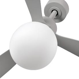 Ventilador AMELIA L BALL Gris FARO - Motor DC - Luz Led Ø132cm