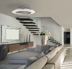 Ventilador Alisio Mantra - Gris Luz LED 63cm.Ø