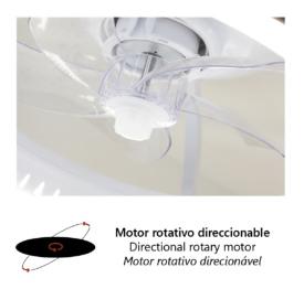 Ventilador de techo ALEMAR Arco Blanco/Textil Crudo Luz LED Ø50 cm