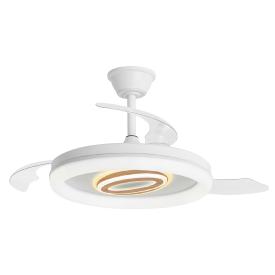 Ventilador retractil ALEMAR Bribon Blanco Madera Luz LED Ø50-107 cm
