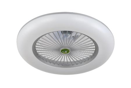 Ventilador Raki Gris Fabrilamp - Ø55cm Luz LED