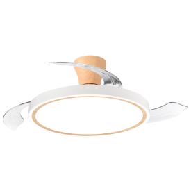 Ventilador retractil ALEMAR Kuper Blanco Madera Luz LED Ø40-88 cm