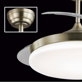 Ventilador retractil ALEMAR Malta Mini Cuero Luz LED Ø40-91 cm