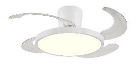 Ventilador Retractil Melody-S Blanco con base P&B - Motor DC. 41-92cmØ.