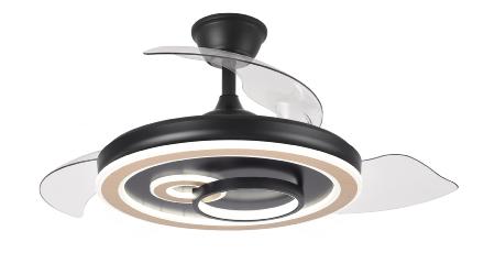 Ventilador Sultan Fabrilamp Negro - Motor DC Ø107cm