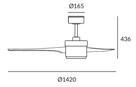 Ventilador de Exterior Tramuntana LEDS-C4 Ø142cm