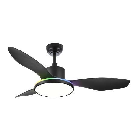 Ventilador Mandala Negro Fabrilamp - Motor DC Ø120cm