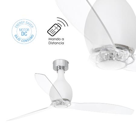 Ventilador Mini Eterfan FARO DC blanco 128cm.Ø