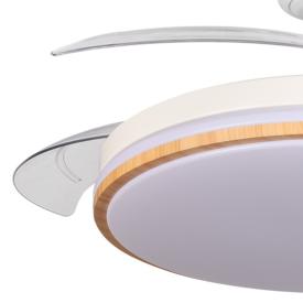 Ventilador Parlatore Blanco Madera Fabrilamp - Motor DC Ø48-107cm
