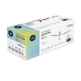 Ventilador Aguilon LED Marron Fabrilamp - Motor DC Ø132cm