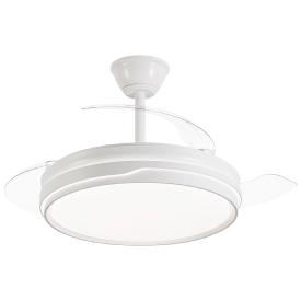 Ventilador retractil ALEMAR Lima Blanco Luz LED Ø50-106 cm