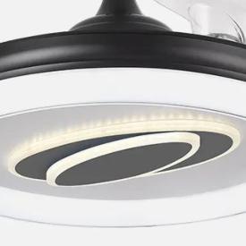 Ventilador Maracaná Negro Fabrilamp - Motor DC Ø50-107cm