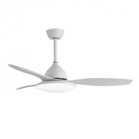 Ventilador Yael Blanco Fabrilamp - Motor DC, luz LED Ø122cm