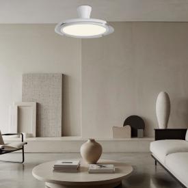 Ventilador retractil ALEMAR Qatar Blanco Luz LED Ø49-120 cm