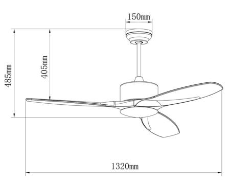 medidas ventilador Yarta Cristalrecord