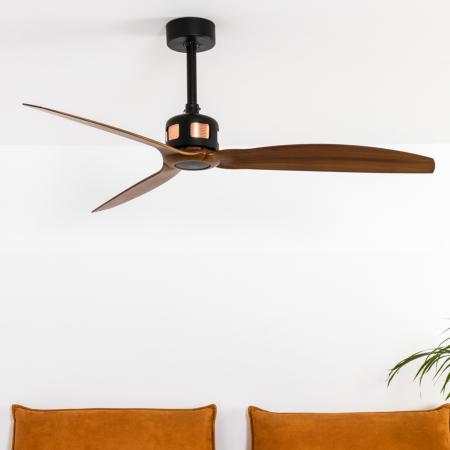 Ventilador COPPER Negro Faro 128cm Ø Motor DC - Sin luz