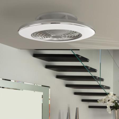 Ventilador Alisio Mantra - Gris Luz LED 63cm.Ø