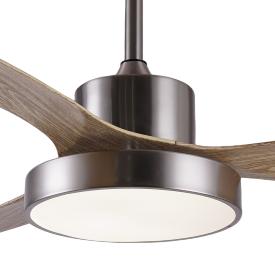 Ventilador Celeste XL Niquel satinado - Motor DC. Luz LED. 120cmØ.