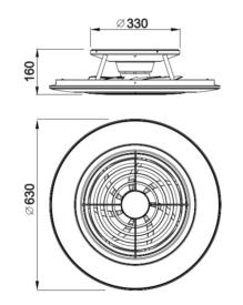 Ventilador Alisio Mantra - Blanco Luz LED 63cm.Ø