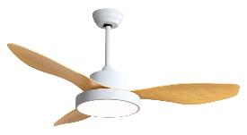 Ventilador Hayate Blanco haya Fabrilamp - Motor DC, luz LED Ø120cm