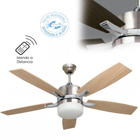 Ventilador Menfis Niquel - Wengue Fabrilamp Ø132cm