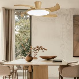 Ventilador retractil ALEMAR Qatar Madera clara Luz LED Ø49-120 cm