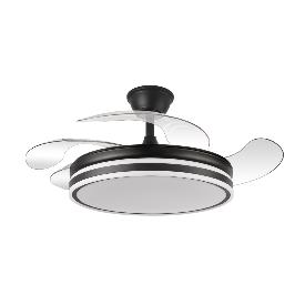 Ventilador Bayomo Negro Fabrilamp - 4 aspas Ø50-107cm