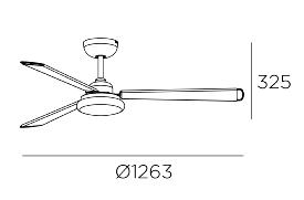 Ventilador Calima LEDS-C4 - DC, aspa Tela 126cmØ